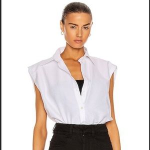 Acne Studios White Sleeveless button up